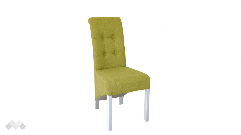 Трапезен стол Дона зелен с бяло - изглед 1