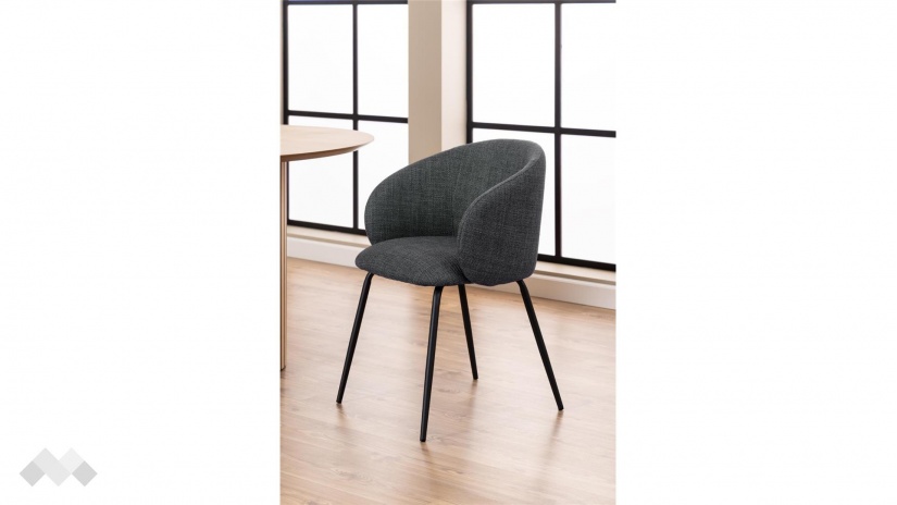 Трапезен стол Елинор тъмно сив - изглед 4