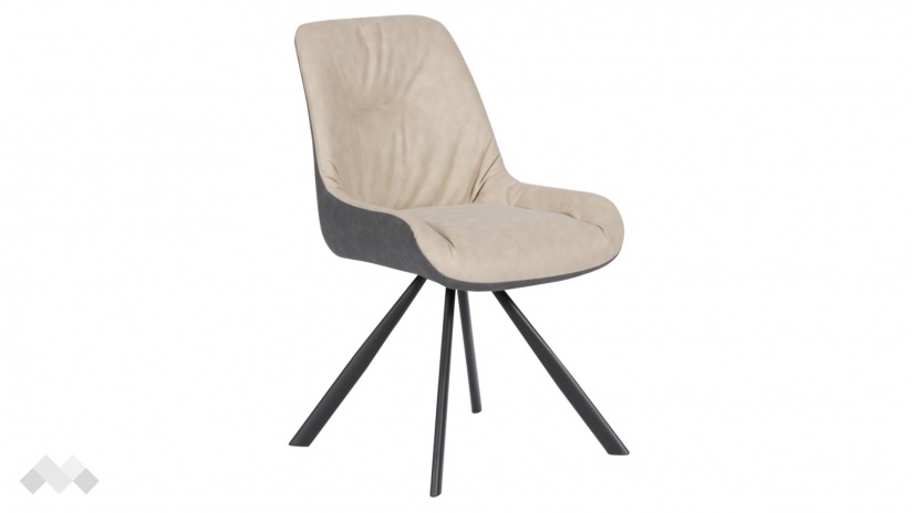 Трапезен стол Фроме бежов - изглед 2 - МебелМаг Трапезен стол Фроме бежов - изглед 2