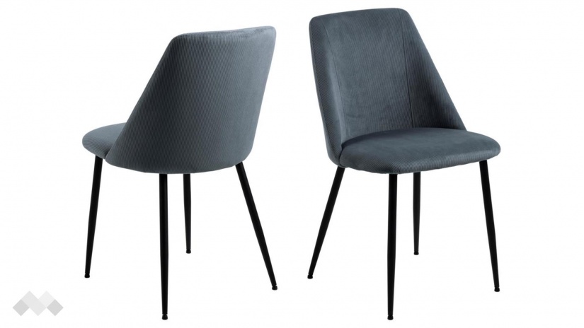 Трапезен стол Инес тъмно сив - изглед 2