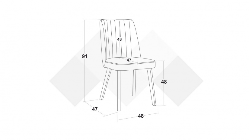Трапезен стол Клариса кафяв - изглед 5