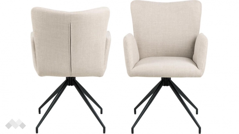 Трапезен стол Лора бежов - изглед 1 - МебелМаг Трапезен стол Лора бежов - изглед 1