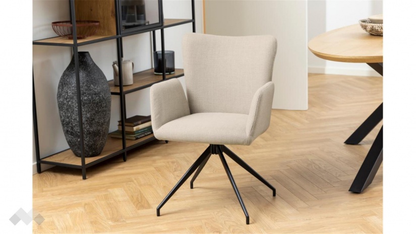 Трапезен стол Лора бежов - изглед 4 - МебелМаг Трапезен стол Лора бежов - изглед 4