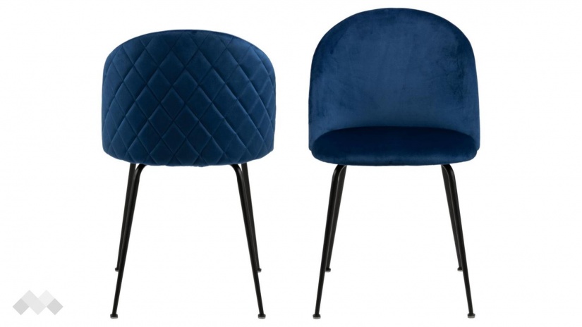 Трапезен стол Луиз син - изглед 1 - МебелМаг Трапезен стол Луиз син - изглед 1