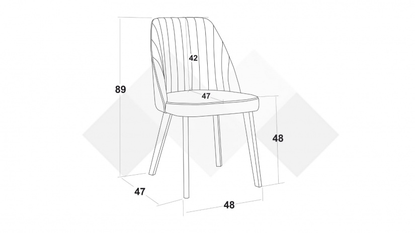 Трапезен стол Мелани кафяв - изглед 5