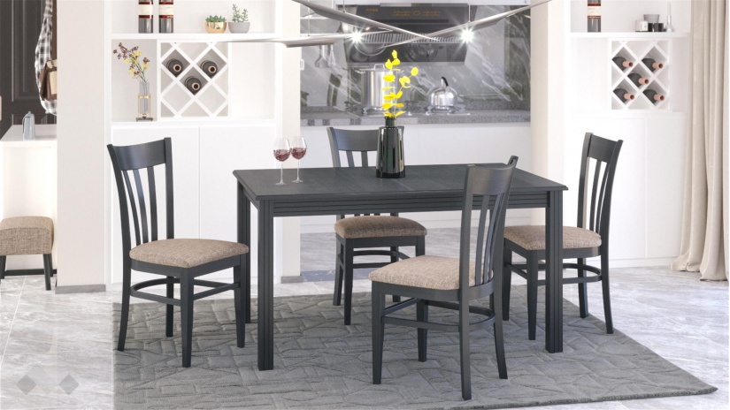 Трапезен стол Нора венге - изглед 2