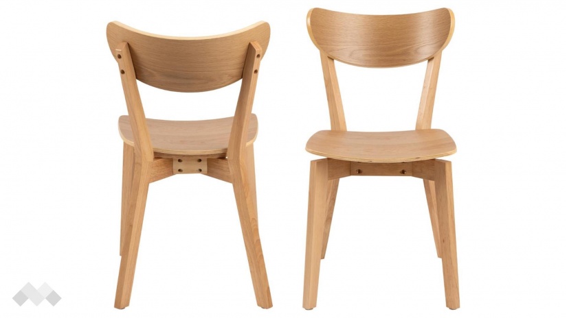 Трапезен стол Роксби дъб натурал - изглед 1