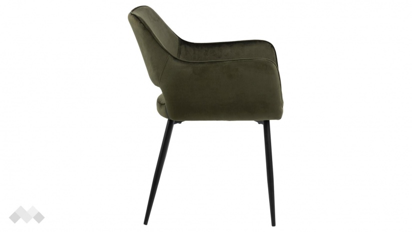 Трапезен стол Руби маслено зелен - изглед 3