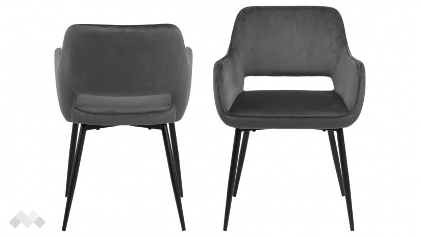 Трапезен стол Руби тъмно сив - изглед 1