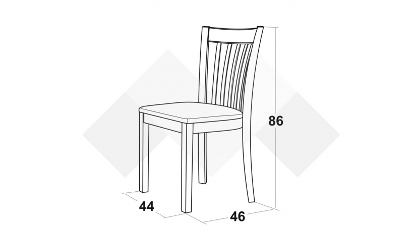 Трапезен стол Руди 2 натурален - изглед 2