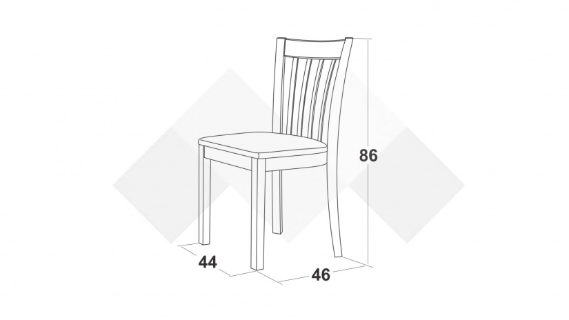 Трапезен стол Руди венге - изглед 2