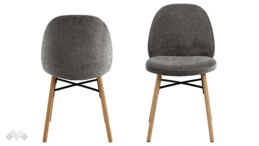 Трапезен стол София тъмно сив - изглед 1 - МебелМаг Трапезен стол София тъмно сив - изглед 1