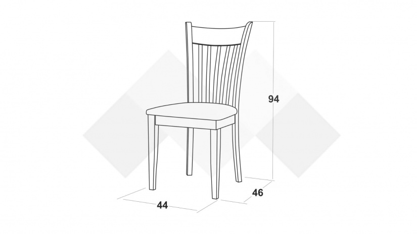 Трапезен стол Страдивариус орех - изглед 3