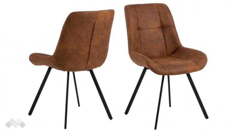 Трапезен стол Уейлър кафяв - изглед 2 - МебелМаг Трапезен стол Уейлър кафяв - изглед 2