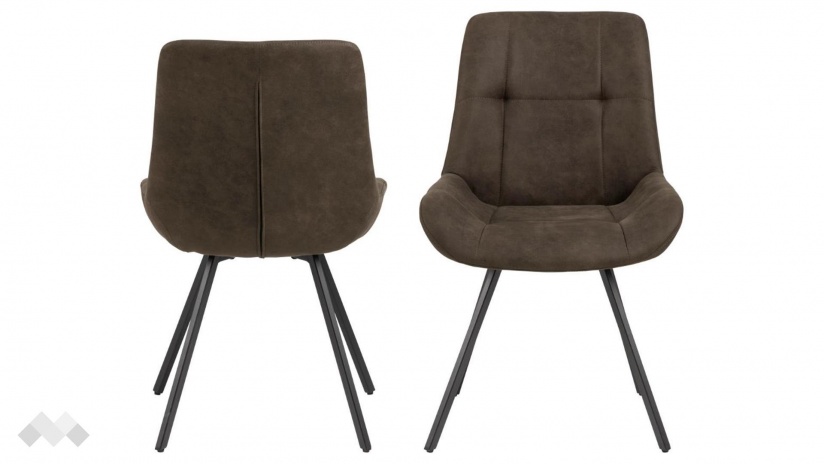 Трапезен стол Уейлър тъмно кафяв - изглед 1