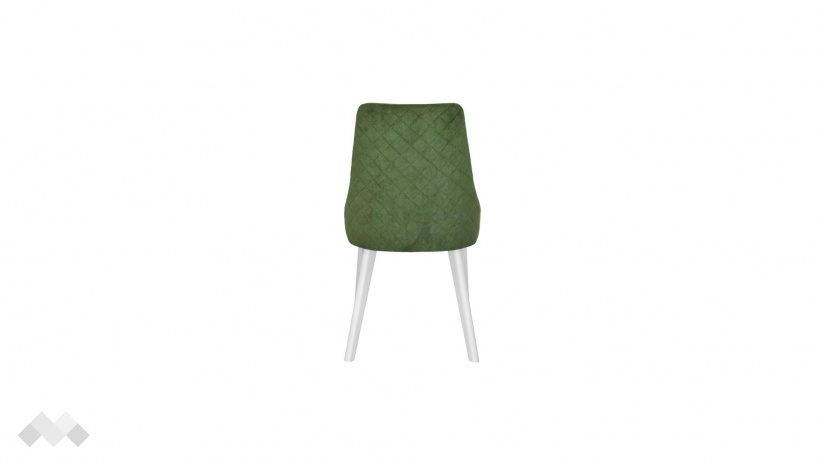 Трапезен стол Валенсия S зелен с бяло - изглед 3