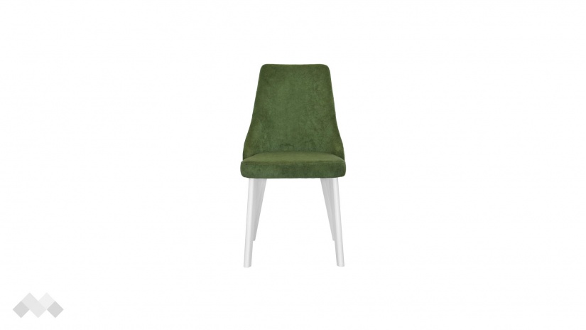 Трапезен стол Валенсия S зелен с бяло - изглед 1