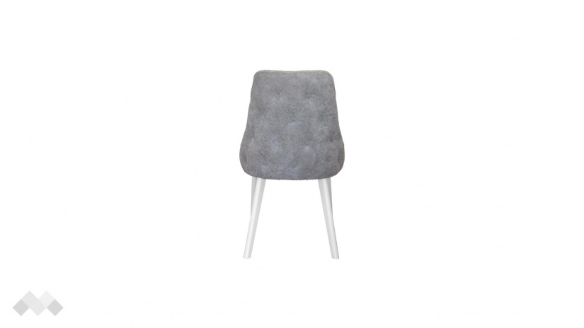 Трапезен стол Валенсия сив с бяло - изглед 3