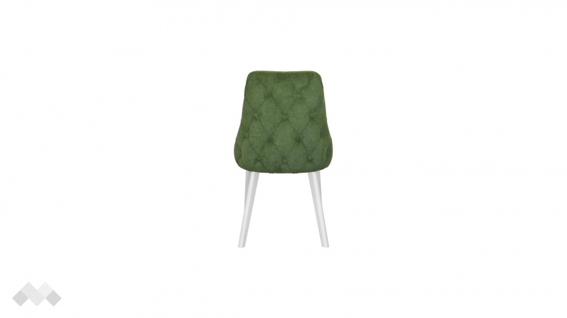 Трапезен стол Валенсия зелен с бяло - изглед 3