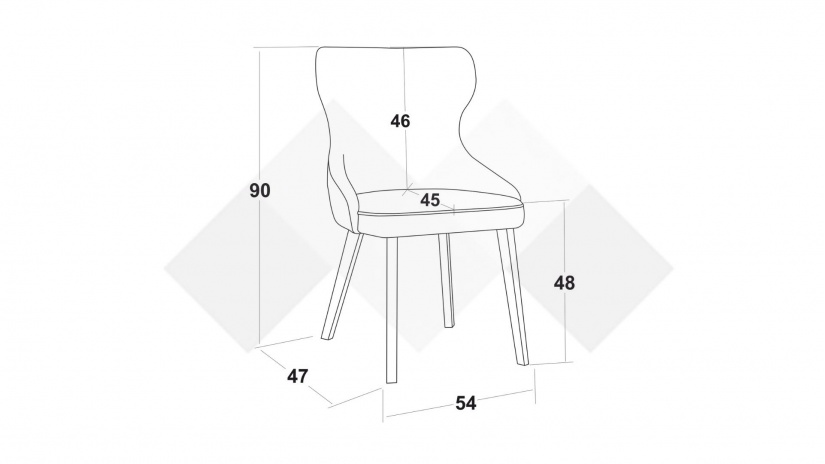 Трапезен стол Вая кафяв - изглед 6