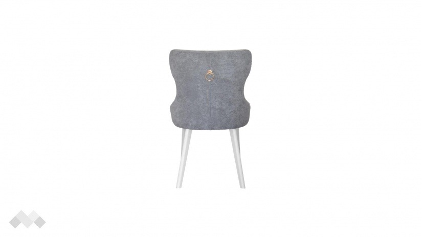 Трапезен стол Вая сив с бяло - изглед 3