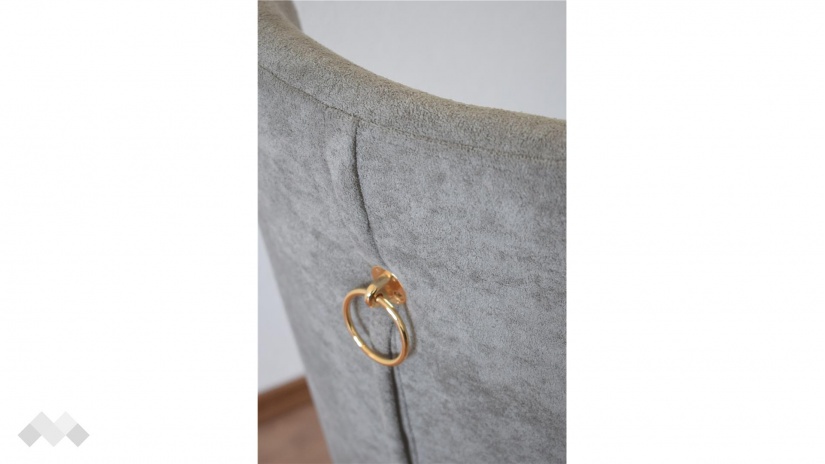 Трапезен стол Вая сив с бяло - изглед 4