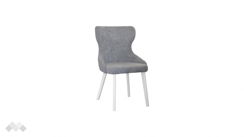 Трапезен стол Вая сив с бяло - изглед 2