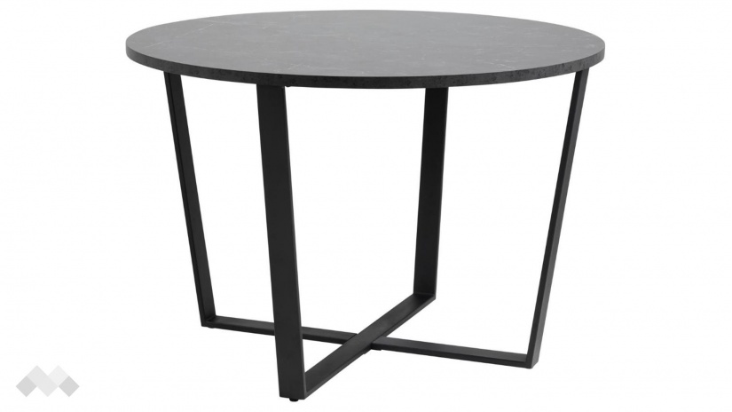 Трапезна маса Амбъл неразтегателни сив мрамор - изглед 1