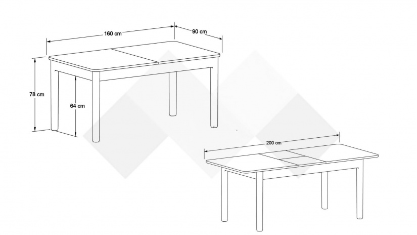 Трапезна маса Бохем разтегателни дъб флорида - изглед 4 - МебелМаг Трапезна маса Бохем разтегателни дъб флорида - изглед 4