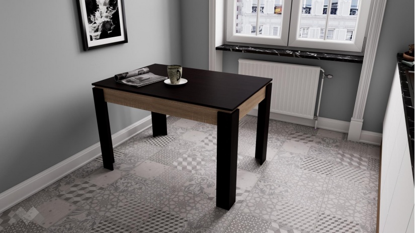 Трапезна маса Дени разтегателни венге със светла сонома - изглед 1