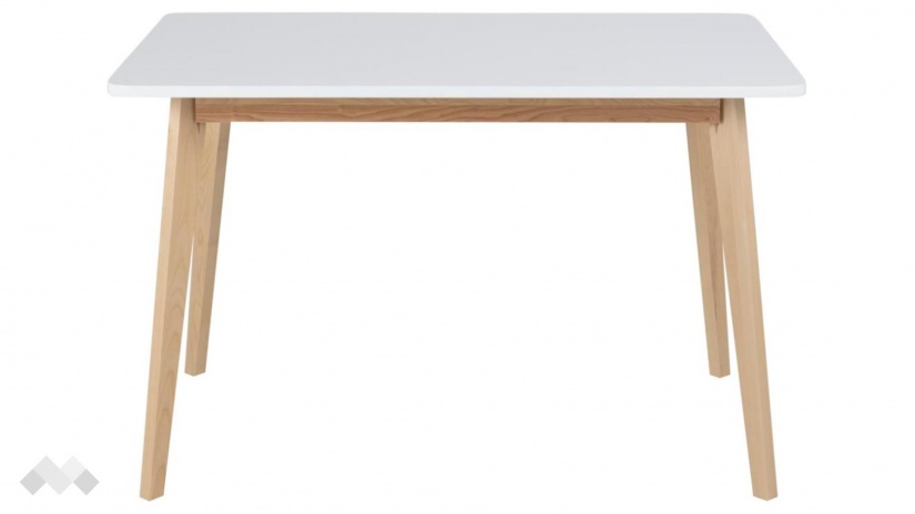 Трапезна маса Грейн неразтегателни светъл дъб с бяло - изглед 2