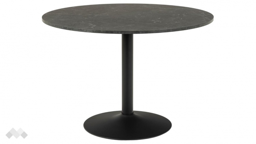 Трапезна маса Илита неразтегателни черен мрамор - изглед 1