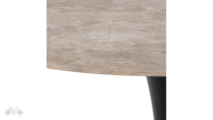 Трапезна маса Малта неразтегателни кафяв с черно - изглед 2