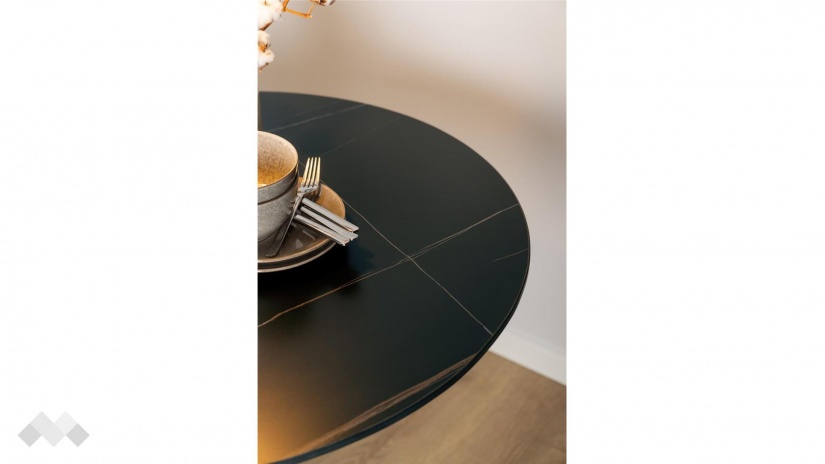 Трапезна маса Малта неразтегателни черен - изглед 5