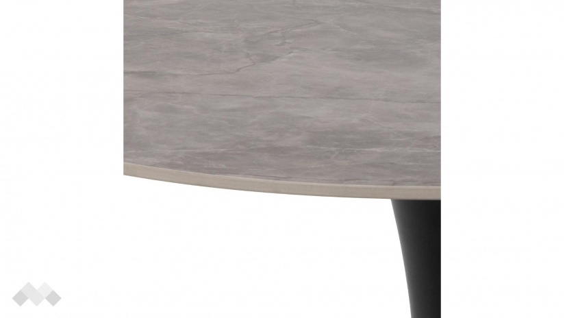 Трапезна маса Малта неразтегателни сив с черно - изглед 2