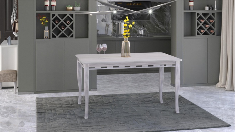 Трапезна маса Париж L разтегателни патина - изглед 1