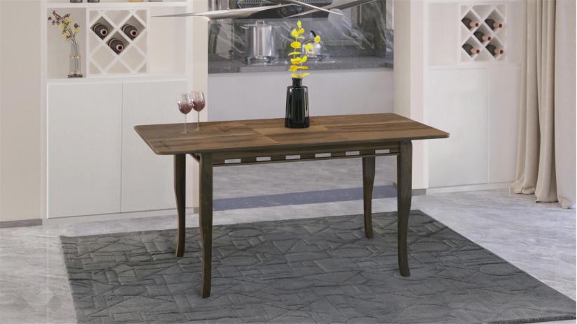 Трапезна маса Париж M разтегателни светъл орех - изглед 2