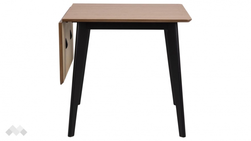 Трапезна маса Роксби разтегателни дъб натурал с черно - изглед 4