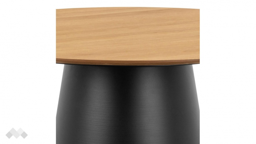 Трапезна маса Соли неразтегателни дъб натурал с черно - изглед 2