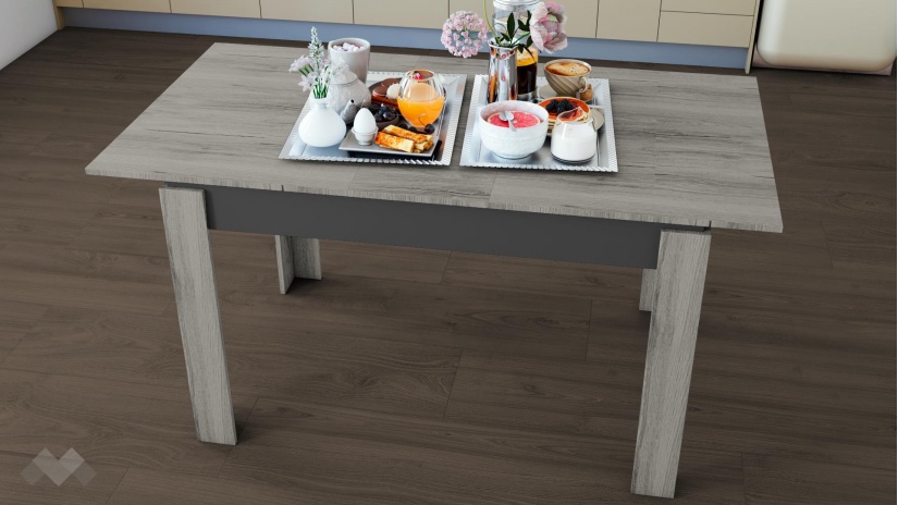 Трапезна маса Спирит разтегателни малта с антрацит - изглед 2