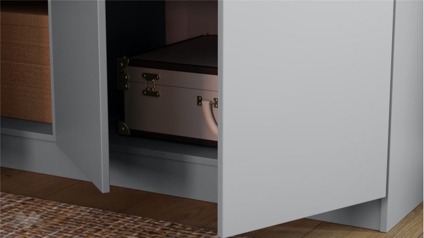 Гардероб Скай трикрилни нардо сив - изглед 3