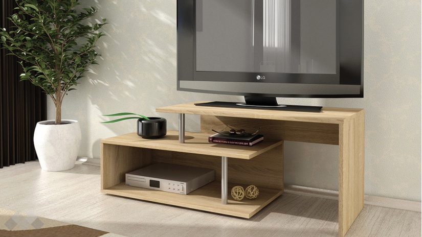 ТВ шкаф Дафни дъб сонома - изглед 1 - МебелМаг ТВ шкаф Дафни дъб сонома - изглед 1