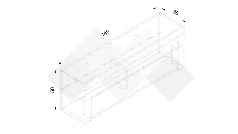 ТВ шкаф Мекс бял гланц - изглед 2 - МебелМаг ТВ шкаф Мекс бял гланц - изглед 2
