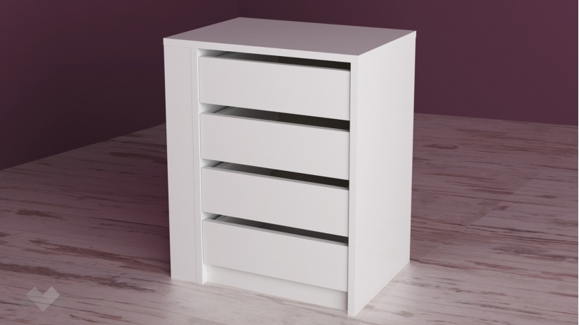 Универсален скрин за гардероб Уни бяло - изглед 1 - МебелМаг Универсален скрин за гардероб Уни бяло - изглед 1