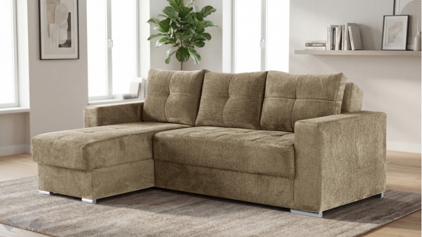 Ъглов диван Алтеа универсален ъгъл кафяв - изглед 2