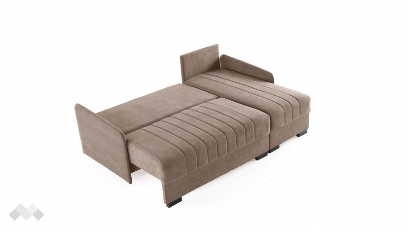 Ъглов диван Бета универсален ъгъл кафяв - изглед 9
