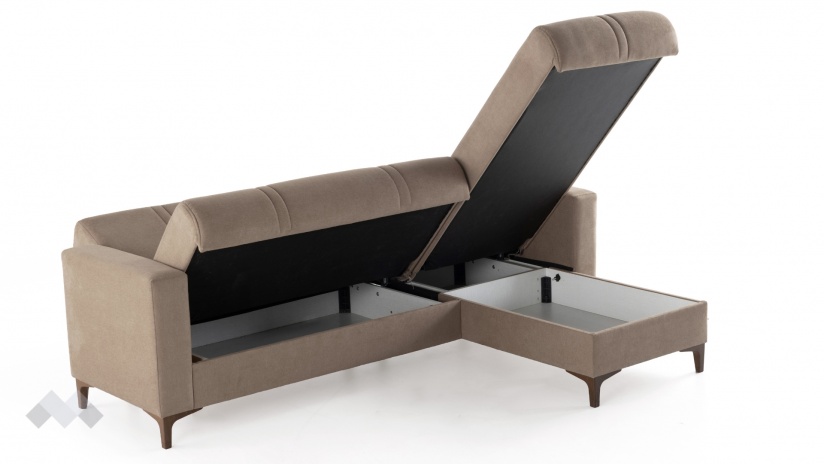 Ъглов диван Браво универсален ъгъл кафяв - изглед 7