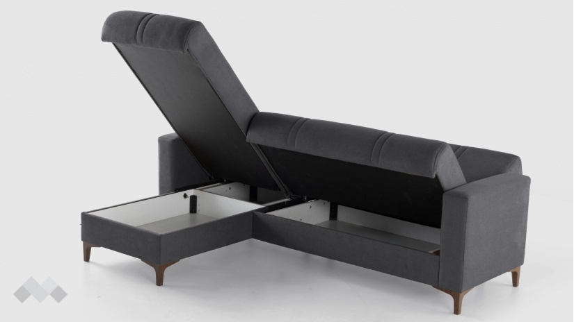 Ъглов диван Браво универсален ъгъл сив - изглед 8