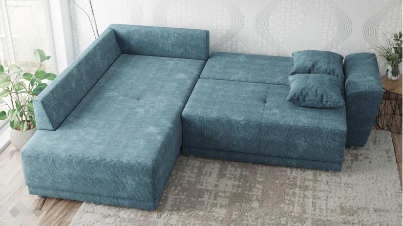 Ъглов диван Фабио с посока деним - изглед 4