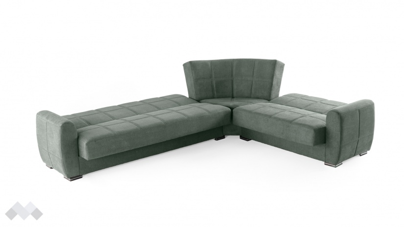 Ъглов диван Гранд универсален ъгъл зелен - изглед 9